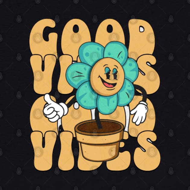 good vibes smily flower by YuriArt